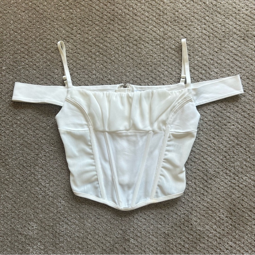 I.AM.GIA White Bridget Corset Top Size: XS